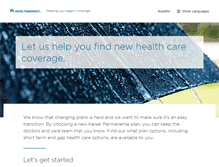 Tablet Screenshot of continuecoverage.kaiserpermanente.org